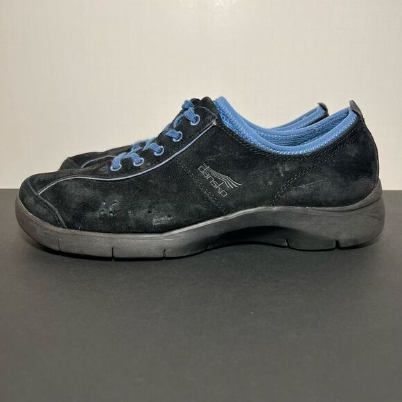 Womens DANSKO Elise Black Leather Low Top Sneakers / Size 10.5-11 / EU 41 - Picture 3 of 9